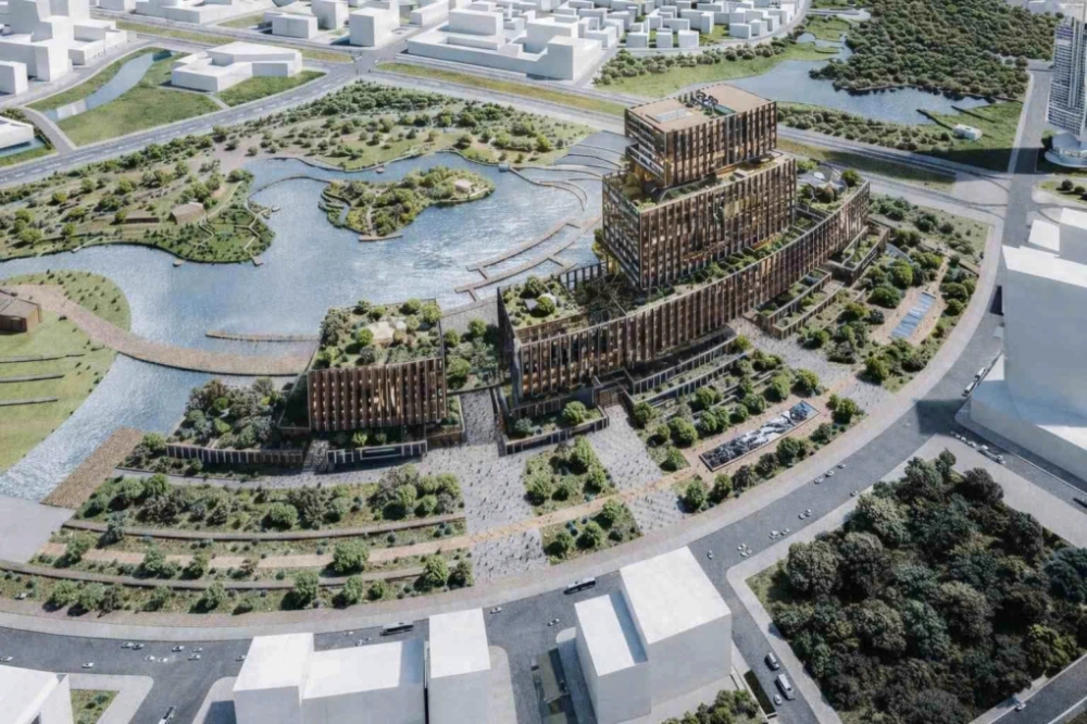 Khu đô thị mới Thủ Thiêm nhìn từ trung tâm TP HCM, tháng 7/2025. Ảnh: Quỳnh Trần